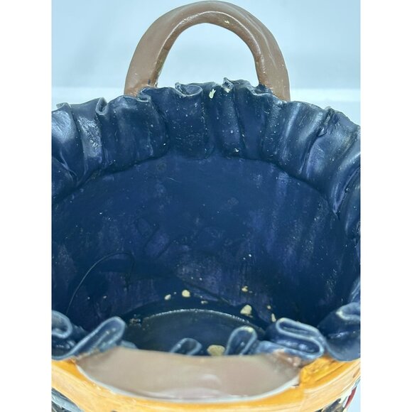 VTG Longaberger Resin Basket-Style Planter 4"x5" – Decorative Pot with Wear - Picture 7 of 9